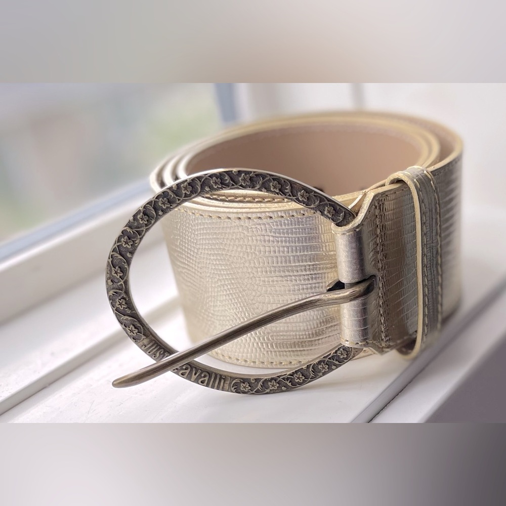 Vintage Roberto Cavalli Gold Wide Belt